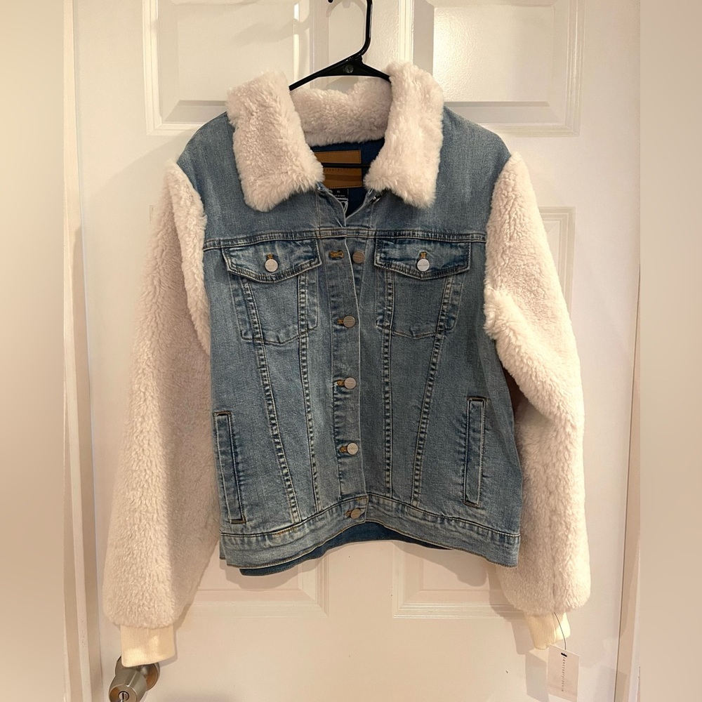 Sanctuary Heron Denim Jacket with Sherpa